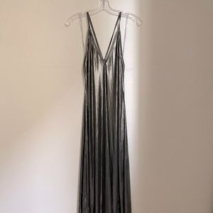 American Apparel liquid silver dress